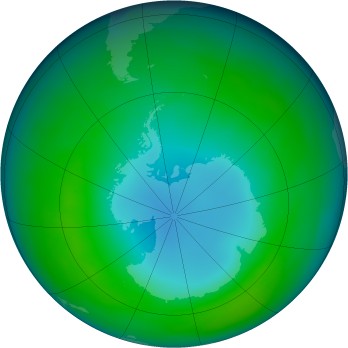 Antarctic ozone map for 1983-05